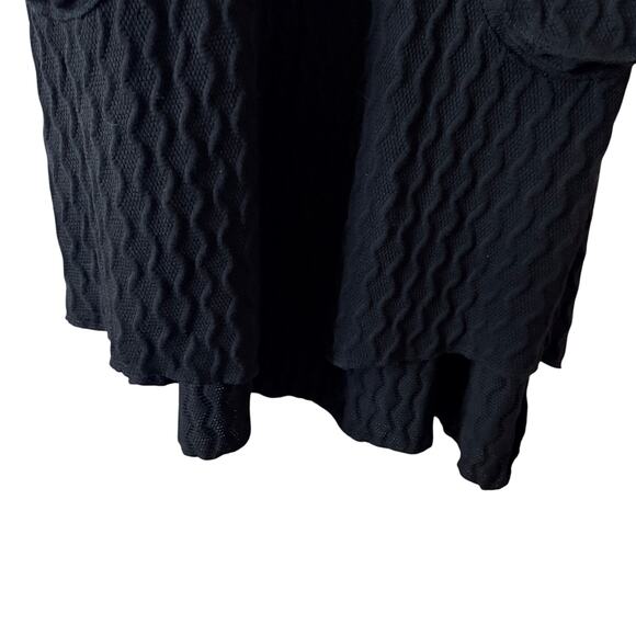 Aug 27 am Black Cotton Lagenlook Midi Dress with Pockets Size Large - Picture 4 of 8